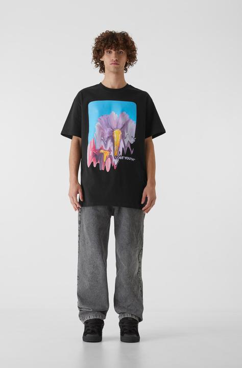 Actual product image Lost Youth LY TEE - BLURRED FLOWERS - 159781 (M)