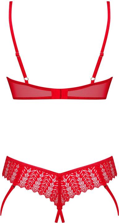 Immagine prodotto Obsessive - Ensemble Ouvert 2 Pièces Ingridia - Rouge (L, XL)