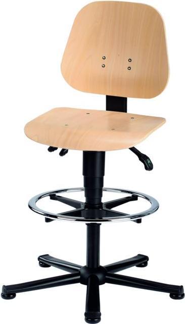 Image du produit Bimos Chaise pivotante de travail, bois, avec patins et repose-pieds