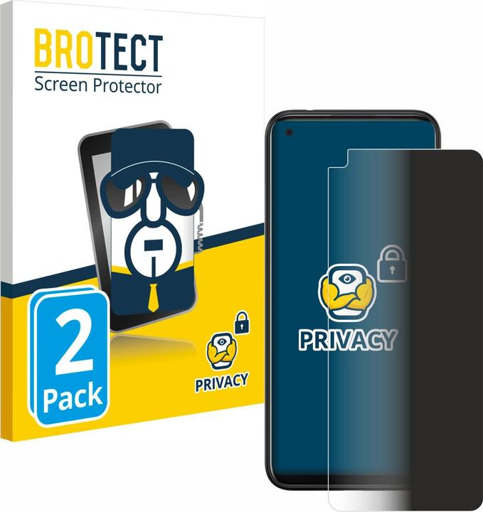 Productafbeelding BROTECT Anti-spionnetje privacyfolie Beschermfolie tegen blauw licht (2 Stuk, HTC Desire 22 Pro)