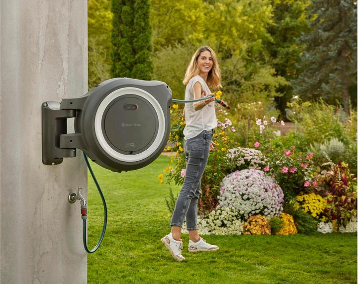 Immagine prodotto Gardena Batteria a parete PowerRoll XXL 18V set bianco 40 m (40 m)