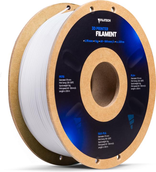 Actual product image Fuj Tek PETG 3D printer filament, 1.75 mm, white (PETG, 1.75 mm, 1400 g, White)