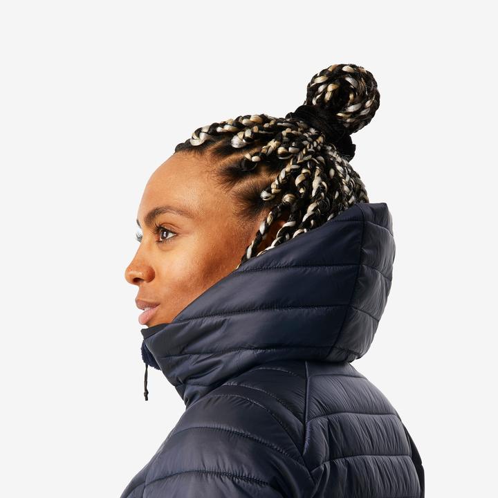 Actual product image Wedze Women's ski jacket down jacket light and warm - 500 blue/black (S)