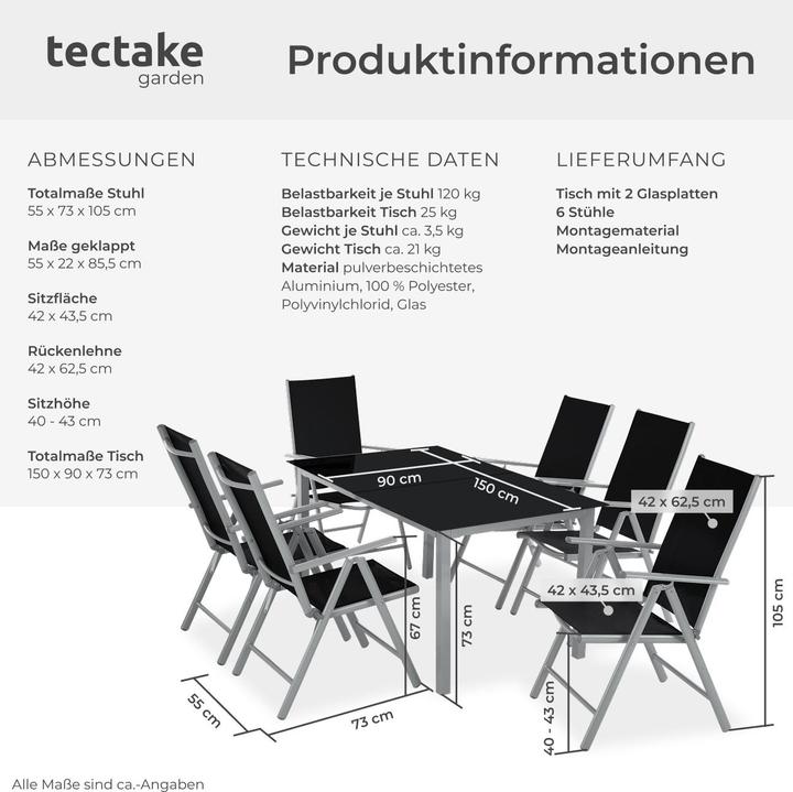 Produktbild tectake Sitzgruppe (90 cm)