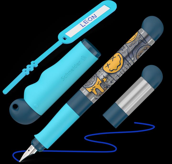 Actual product image Schneider Fountain pen cartridge A Base Kid blue-turquoise (blue-turquoise, 1 x)