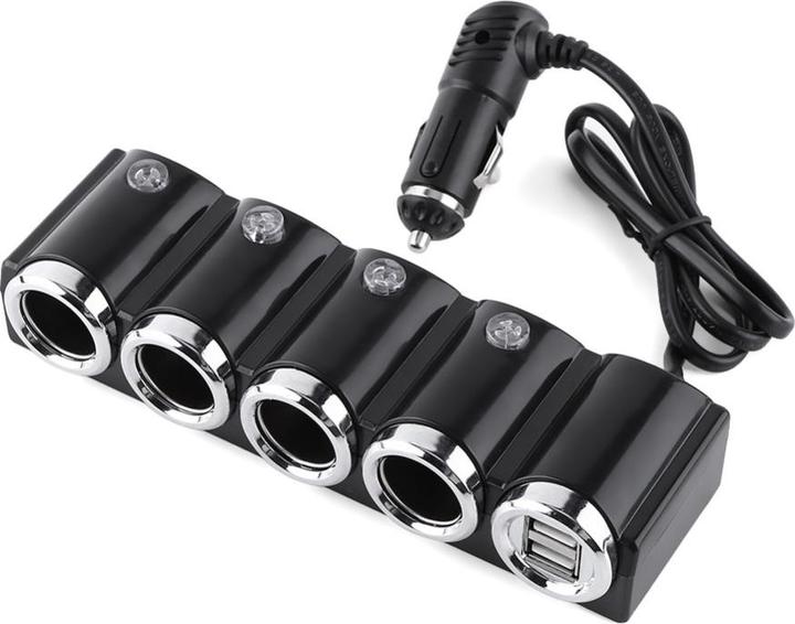 Produktbild PNI Auto-Feuerzeug-Splitter Lighter 04 12V/24V 4 Ausgänge, 2xUSB, LED-Anzeige