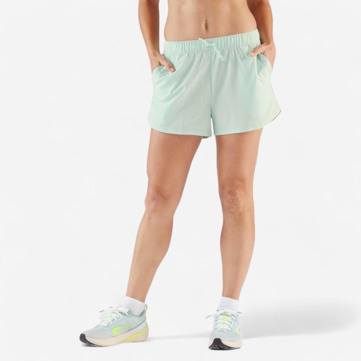 Kiprun Laufshorts Trailrunning Damen atmungsaktiv - Run 500 Dry grün