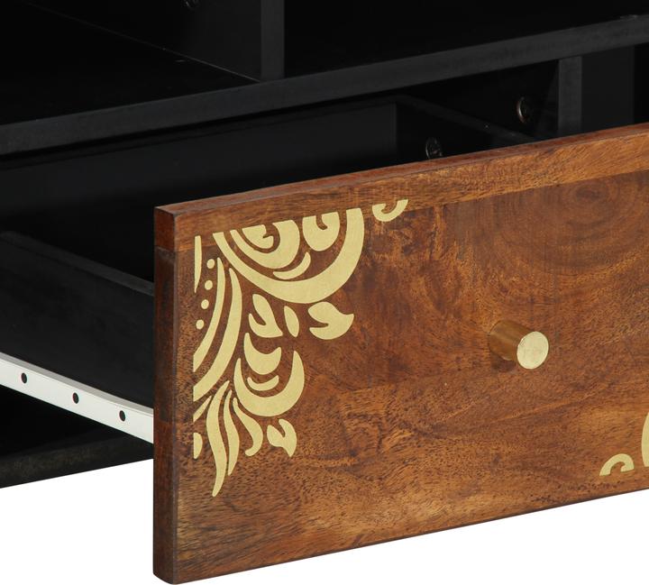 Image du produit VidaXL Meuble TV 100x33x46 cm en bois de manguier massif (100 x 33 x 46 cm)