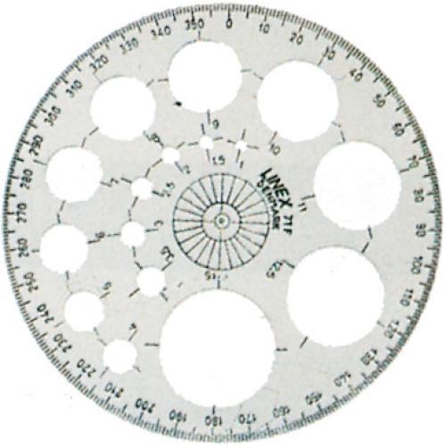 Produktbild Linex Winkelmesser Transporteur 360° glasklar 16 Kreise Durchmesser 11,5cm
