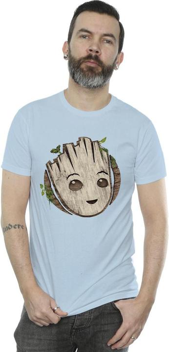 Image du produit - T-shirt AM GROOT WOODEN HEAD - Homme (L)