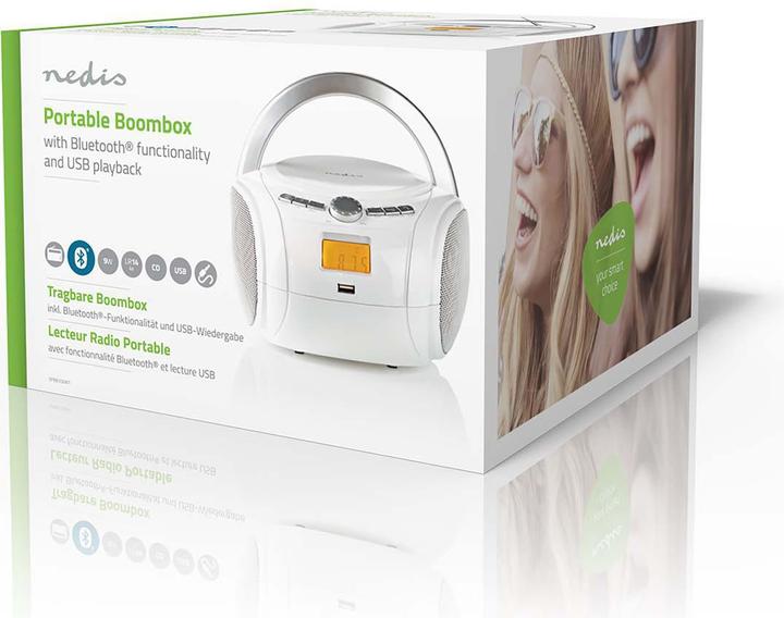 Immagine prodotto Nedis SPBB100WT - Bianco - Audio - Bianco (FM, Bluetooth)