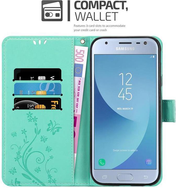 Productafbeelding Cadorabo Bloemen Boekomslag (Samsung Galaxy J3 (2017))