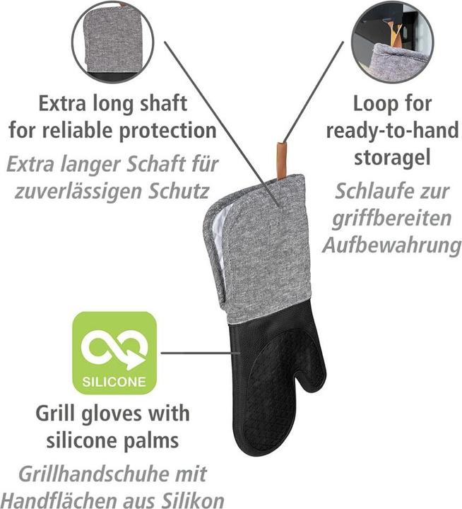 Actual product image Wenko Topfhandschuhe Ada Silikon 2er (Cotton, Viscose, Linen, Polyester)