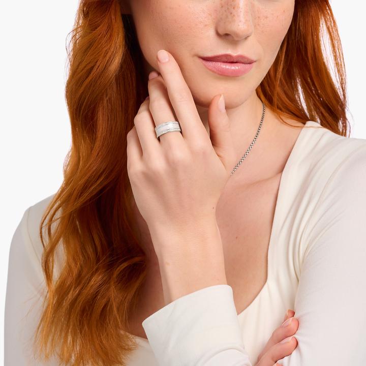 Produktbild Thomas Sabo Ring weiss mit Steinen Silber (52, 925 Silber)