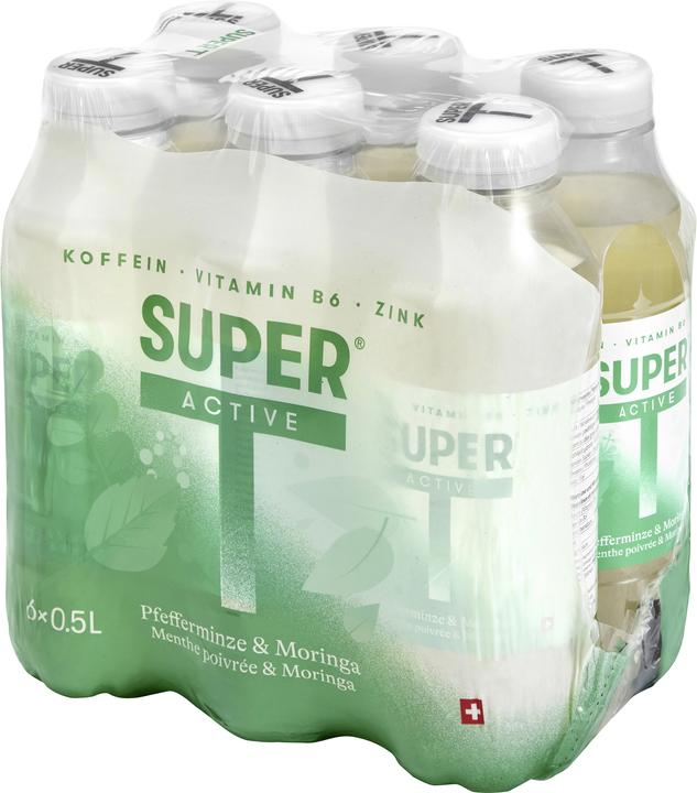 Super T Focus Pfefferminze & Moringa (6x50cl) (6 Stück, Flüssigkeit, 3209 g)