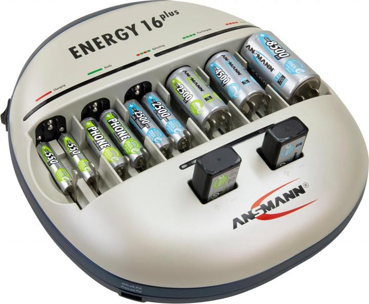 Actual product image Ansmann Energy 16 plus charging and maintenance station for 1-12 Micro AAA, Mignon AA rechargeable batteries