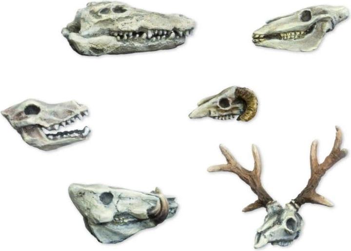 Actual product image Tabletop-Art Accessories Animals Skulls Set 6 pieces (Plastic)