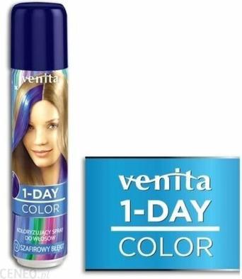 Produktbild Venita - 1-Day Coloring Hair Spray Sapphireue 50Ml (Szafirowy Błękit)