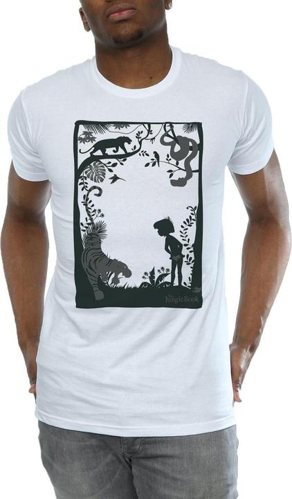 Actual product image Disney Mens The Jungle Book Silhouette Poster T-Shirt (S)