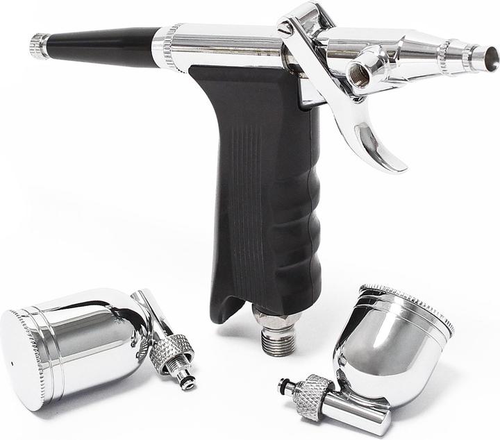 Produktbild Wiltec Airbrushpistole Spritzpistole Druckluft Typ 116 Double Action Funktion Düsen
