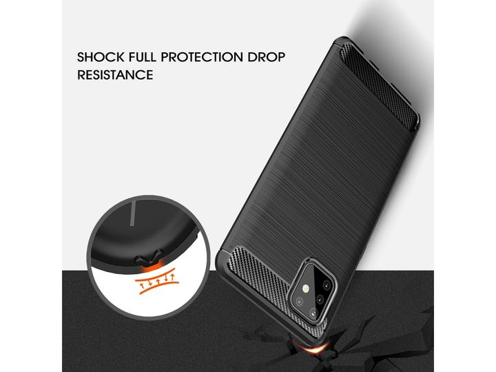 Actual product image Screenguard Samsung Galaxy Note10 Lite Cover Carbon Brushed Soft TPU (Samsung Galaxy Note 10 Lite)