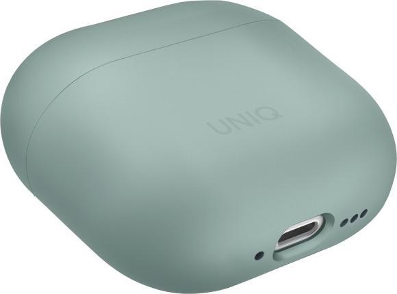Actual product image Uniq case Lino AirPods 4 Silicone iceplant green