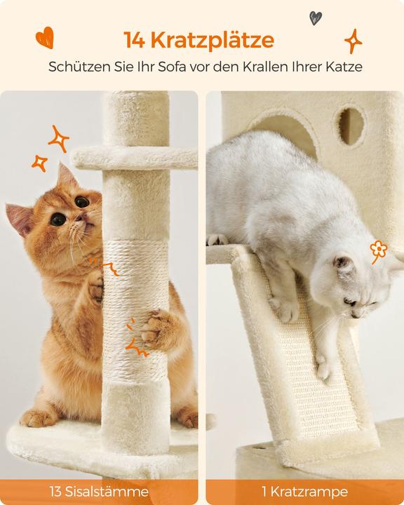 Productafbeelding Feandrea Grote Mia krabpaal (206 cm, Beige)
