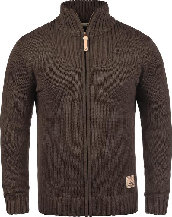 Image du produit Solid Poul Cardigan Gilet Veste En Grosse Maille Pour Homme Avec Col Droit (L)