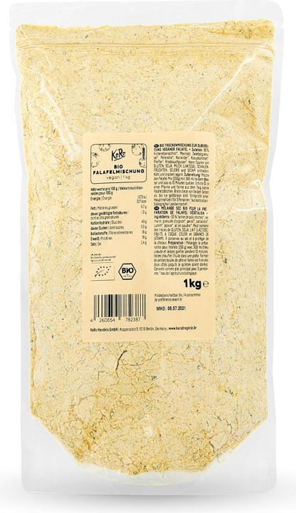 Image du produit KoRo Mélange sec bio de pois chiches concassés pour la préparation de falafels végétaliens (1000 g)