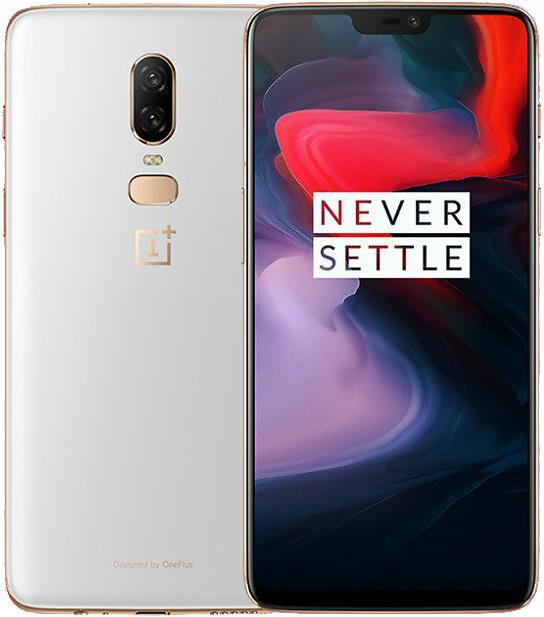 Image du produit OnePlus 6 (128 Go, Silk White, 6.28", Double SIM, 16 Mpx, 4G)