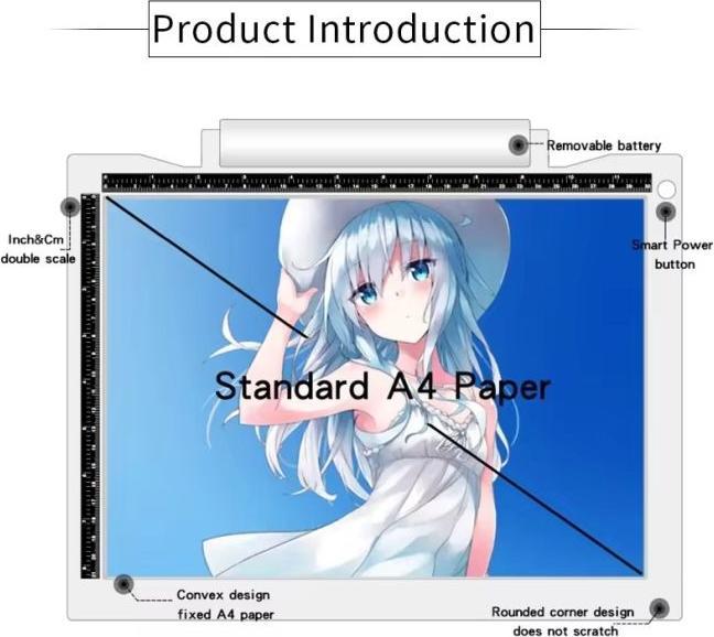 Immagine prodotto MU Classic LED Leuchttisch A4 mit 3 Helligkeitsstufen