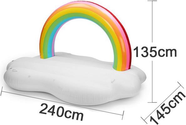 Produktbild Aufblasbare Regenbogen Wolke Luftmatratze