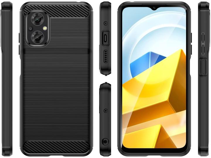 Produktbild Screenguard Xiaomi Poco M5 Hülle Carbon Brushed Soft TPU (Xiaomi Poco M5)