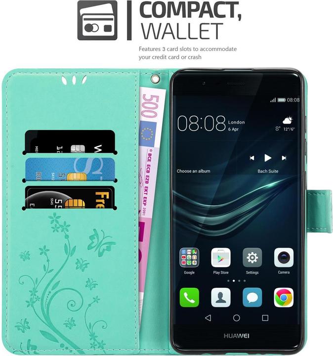 Productafbeelding Cadorabo Bloemen Boekomslag (Huawei P9 Plus)