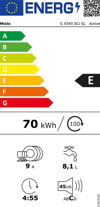 Energie-Label Miele G 5540 SCi SL Active