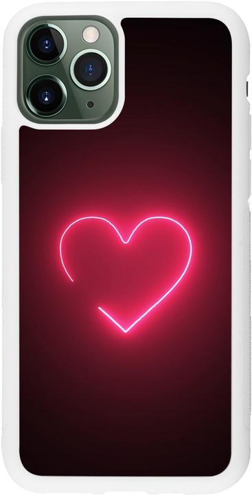 Actual product image PhoneLook Cover Silicone white Valentine 2023 single neon heart (Apple iPhone 11 Pro)