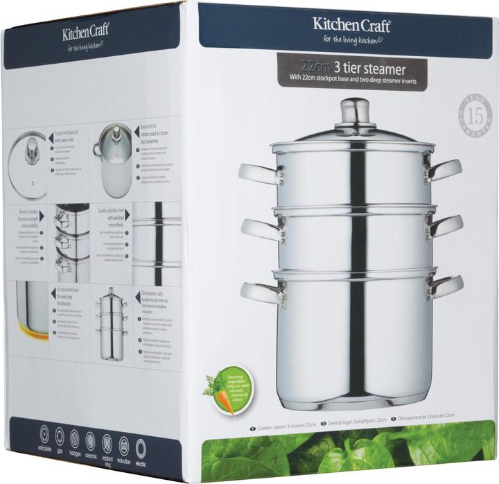 Actual product image Kitchen Craft Food Steamer (Steam cooker, Stainless steel)