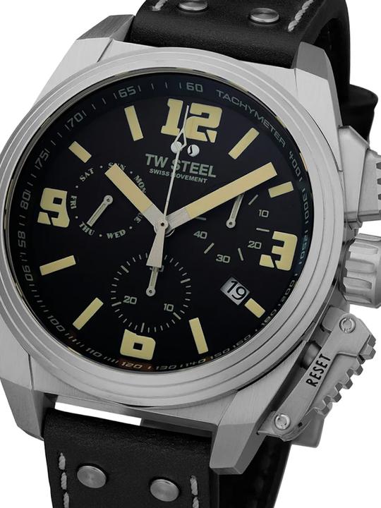 Actual product image TW-Steel TW1111 Canteen Chronograph Men's Watch 46mm 10ATM (Chronograph, 46 mm)