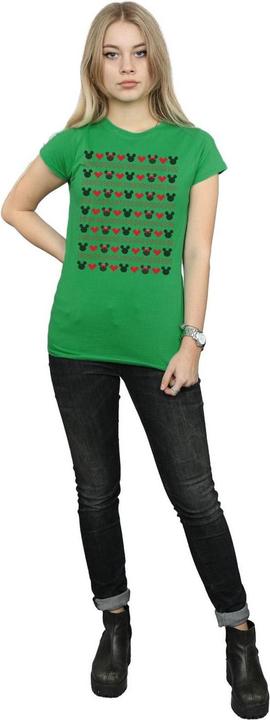 Immagine prodotto Disney Mickey And Minnie Christmas Hearts Maglietta Donna (L)
