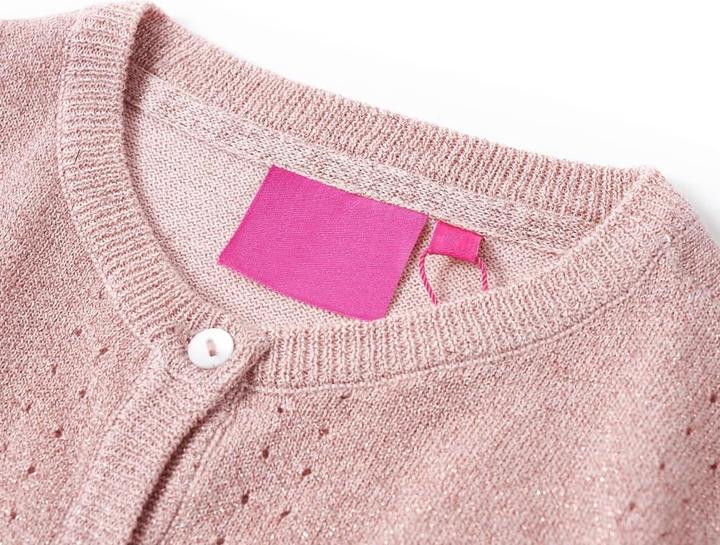 Produktbild VidaXL Kinder-Strickjacke Zartrosa 104,Material: 97 % Baumwolle. 3 (104)