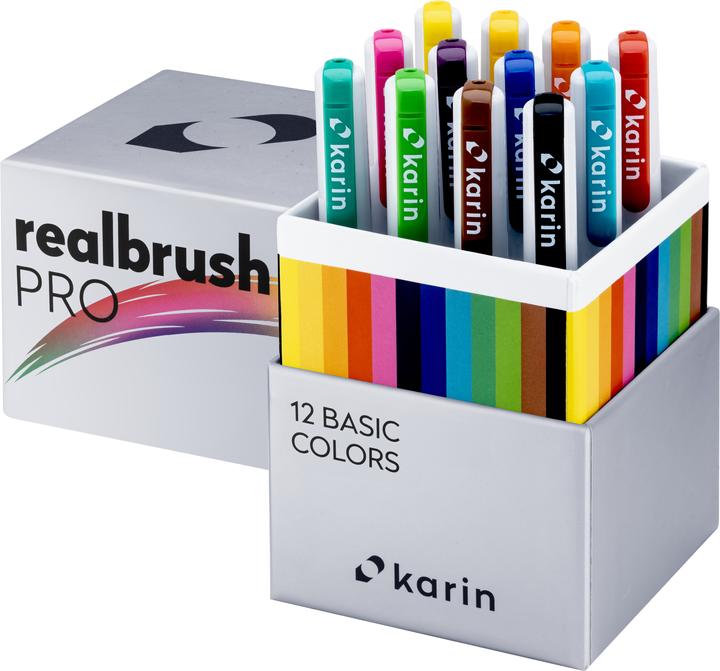 Immagine prodotto Karin Penna a pennello reale Pro 0,4 mm (Multicolore, 12 x)