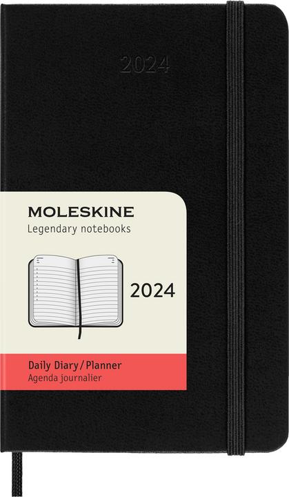 Produktbild Moleskine 12 Monate Tageskalender 2024, Pocket/A6, Schwarz (A6, Englisch)