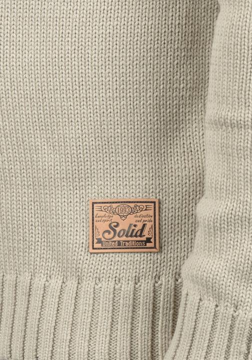 Image du produit Solid Petro Pull En Grosse Maille À Col Camionneur Pull-Over Pour Homme Avec Col Droit Avec Fermetur (XXL)
