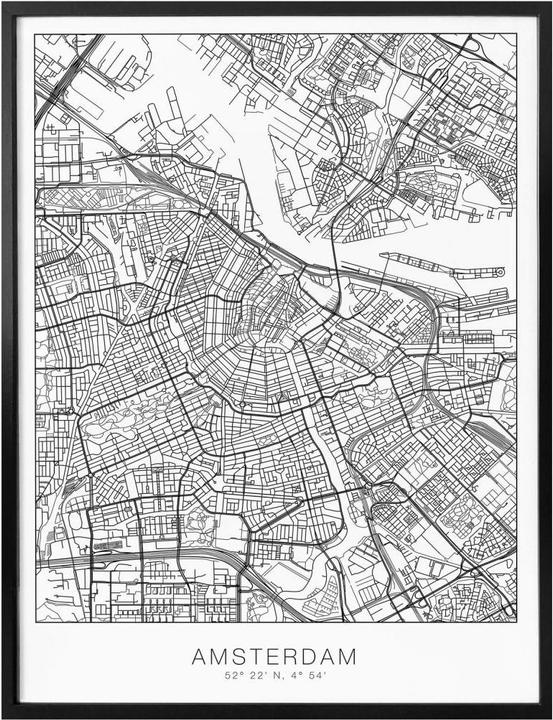 Immagine prodotto Trenddeko Mappa della città di Amsterdam (50 x 60 cm)