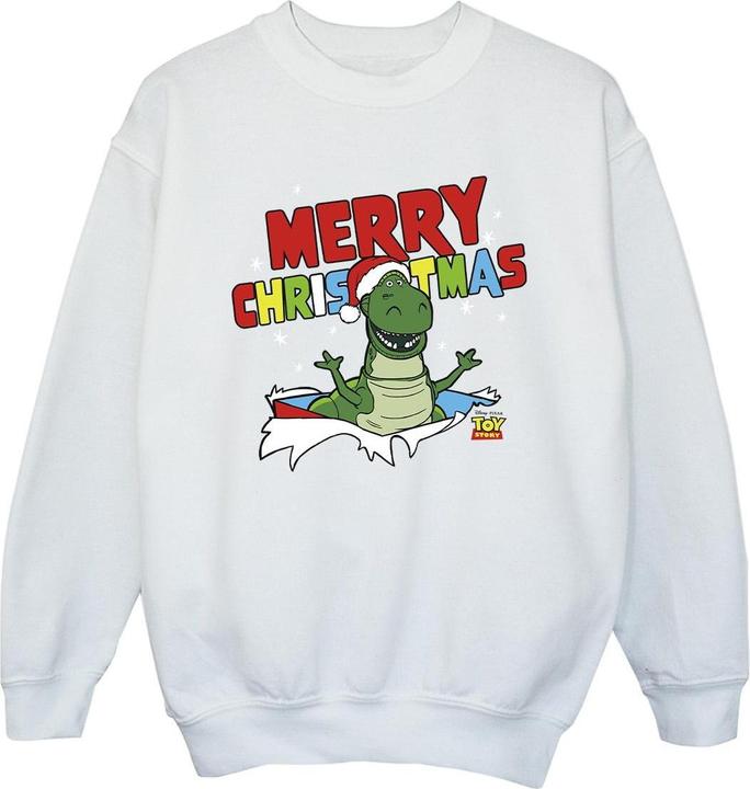 Actual product image Disney Girls Toy Story Rex Christmas Burst Sweatshirt (140, 146)