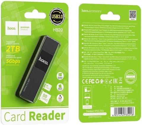 Actual product image Hoco HB20 Mindful, 2in1, 5 Gb/s, USB 3.0 (USB 3.0)