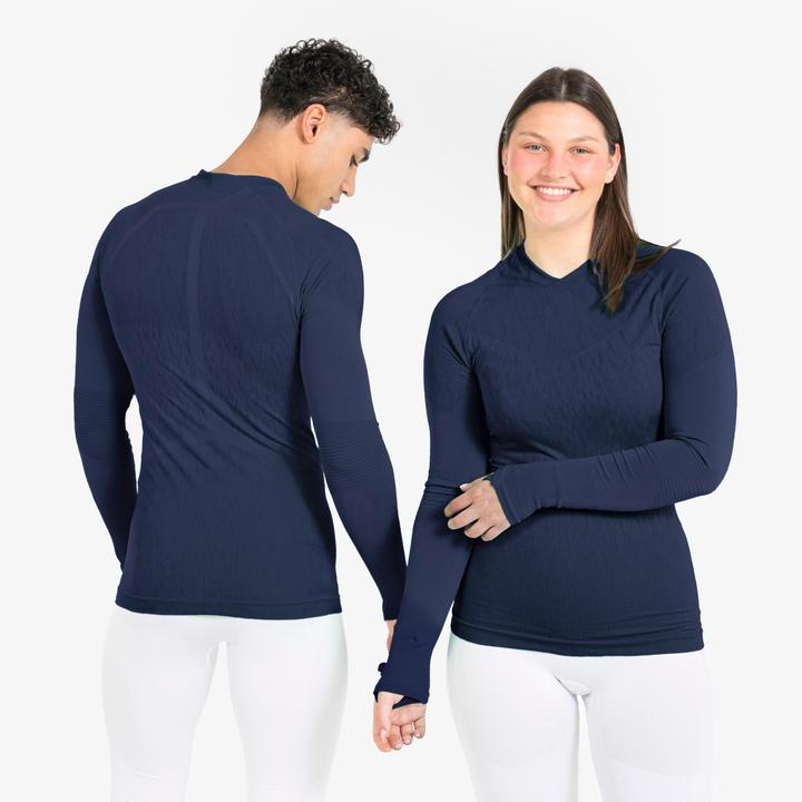 Produktbild Kipsta Damen/Herren Fussball Funktionsshirt langarm - Keepdry dunkelblau (XS)