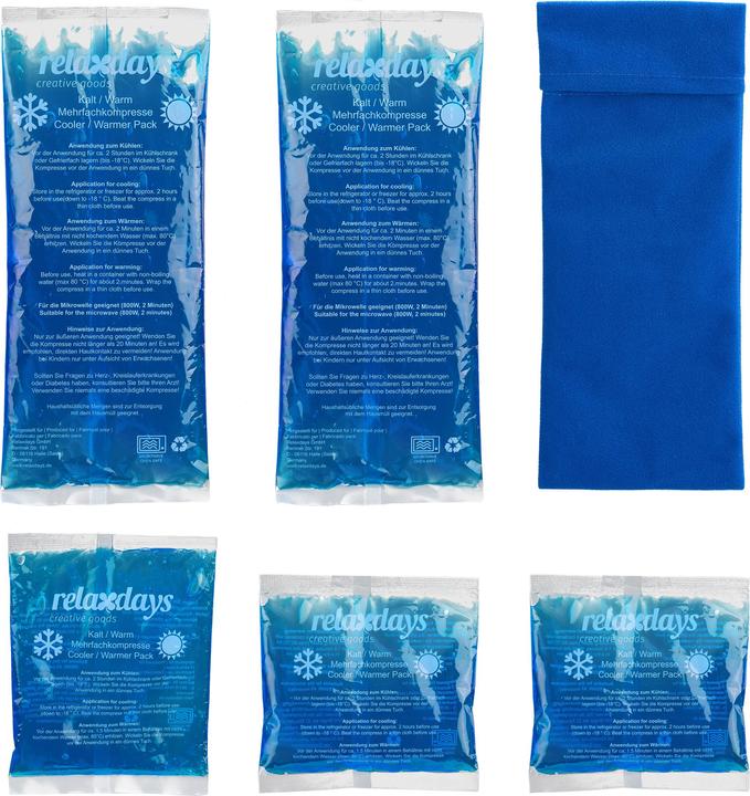Relaxdays 5x Kühlpads (5 x, 1140 g)