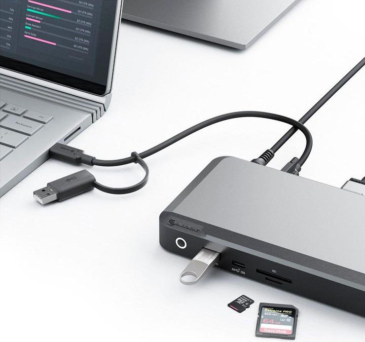 Produktbild Alogic Docking Station Universal Triple USB-C&USB-A (USB-C, 4 Ports)