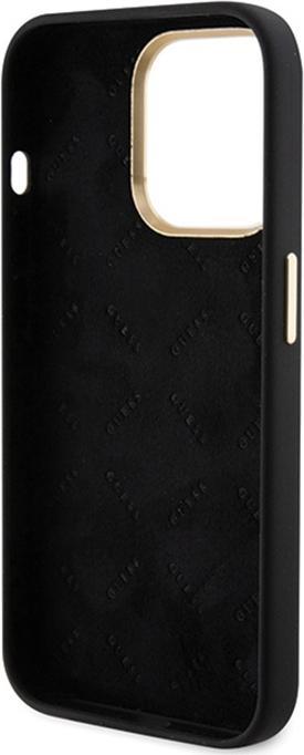 Produktbild Guess GUHCP15LSMBSLK iPhone 15 Pro 6.1" czarny/black hardcase Silicone Script Metal Logo & Frame (Apple iPhone 15 Pro)